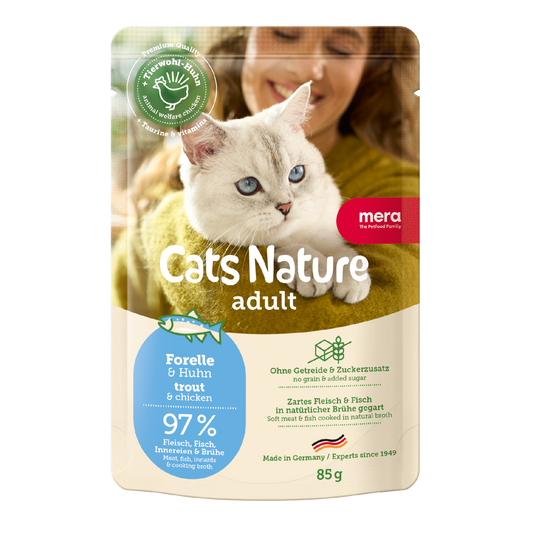 mera Cats Nature Adult Forelle & Huhn nass Verpackung
