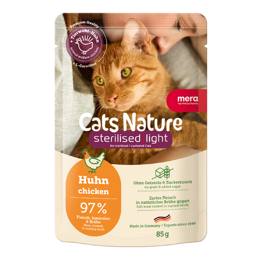 mera Cats Nature Sterilised Light Huhn Verpackung