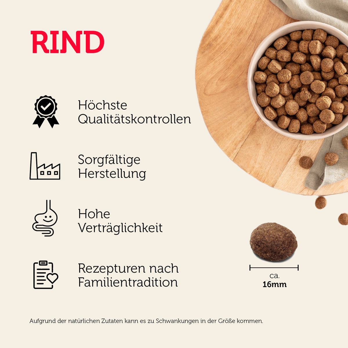 Trockenfutter mit Rind