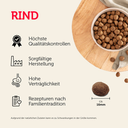 Trockenfutter mit Rind