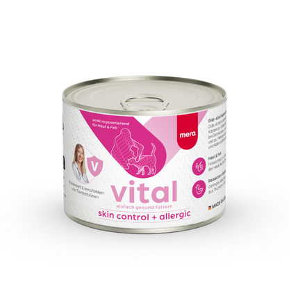 mera vital skin control + allergic Katze Nassfutter Verpackung